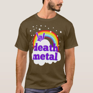 Camiseta Muerte arco iris rosa metalizado