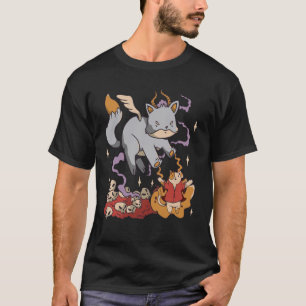 Camiseta Muerte de horror oculta satánico con cráneo demoní