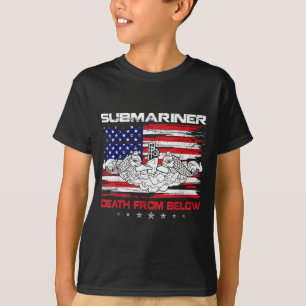 Camiseta Muerte de submarinista patriota desde abajo bander