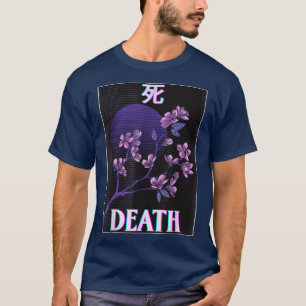 Camiseta Muerte estética al estilo japonés Flor sakura flor