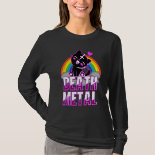 Camiseta Muerte Gato Metalizado Gatito Gatito Gatito Con Ar