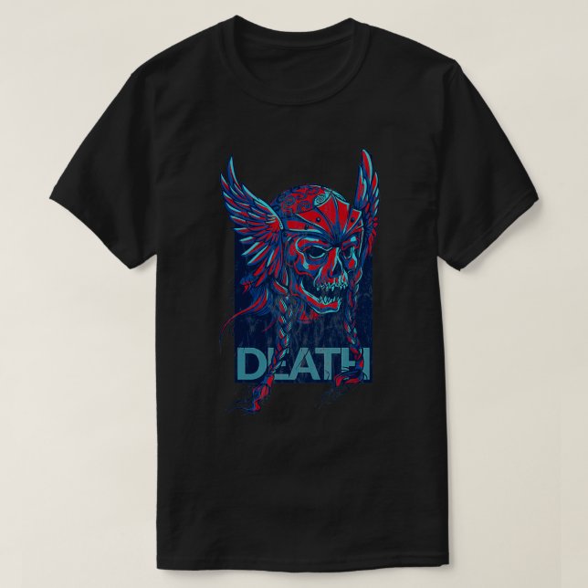 CAMISETA MUERTE MALA VIVIENDO SKULL DEVIL (Diseño del anverso)
