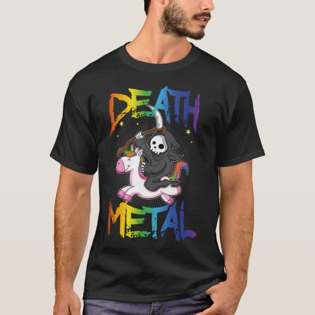 Camiseta Muerte Metalizado de la muerte de un paro de raya  (Anverso)