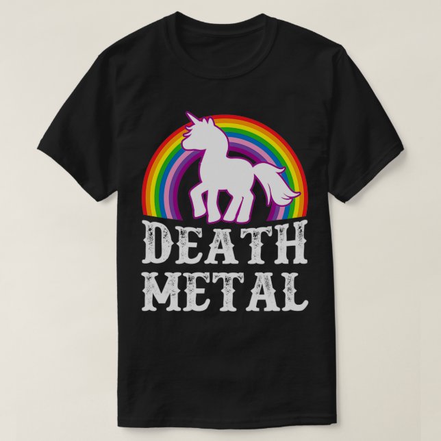 Camiseta Muerte Metalizado de Unicornio esencial (Diseño del anverso)