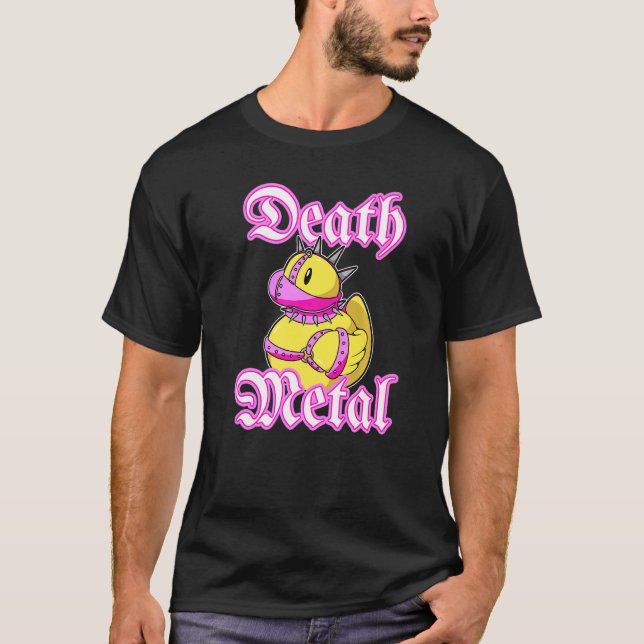 Camiseta Muerte Metalizado fanático de la música cute balón (Anverso)