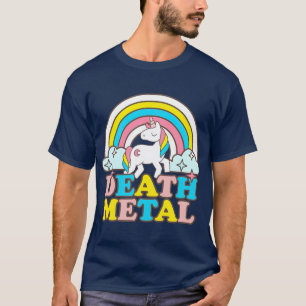 Camiseta Muerte Metalizado Novedad divertida de Rainbow Uni