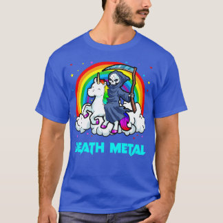 Camiseta Muerte Metalizado por la paro arcoiris de unicorni