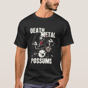 Camiseta Muerte Metalizado posumos divertidos hipopótamos M