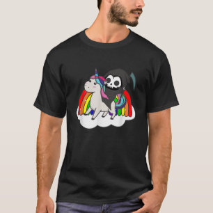 Camiseta Muerte montando unicornio divertidos unicornios gr