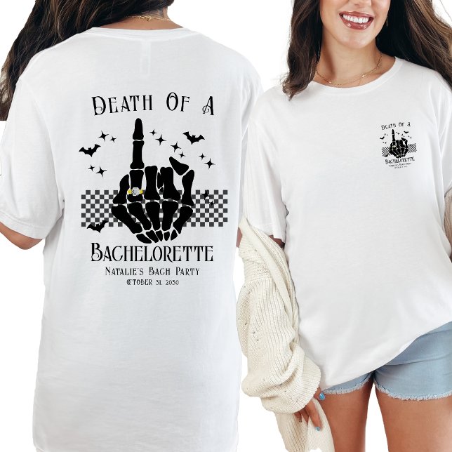 Camiseta Muerte Personalizada De Bachelorette Bridal Party (Subido por el creador)