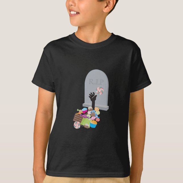 Camiseta Muerte por diseño de Candy Halloween (Anverso)