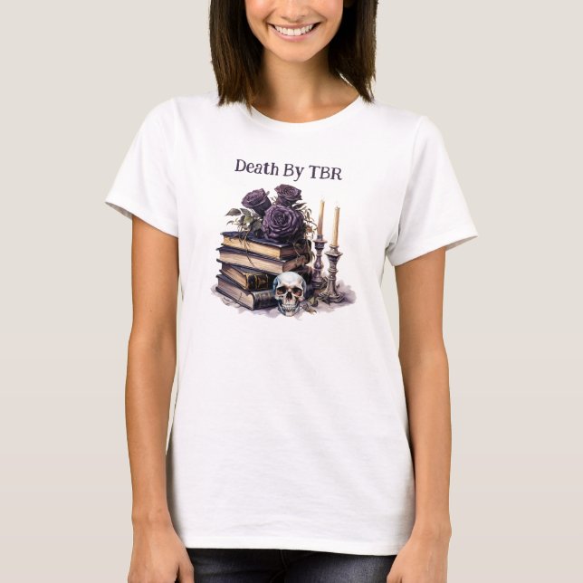 Camiseta Muerte Por TBR, Lover Del Libro (Anverso)