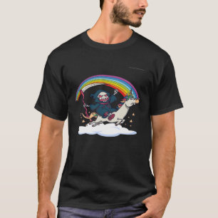 Camiseta Muerte Rock Metalizado Música Arcoiris Grim Reaper