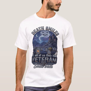 Camiseta Muerte Sonríe Veterano Fantasma de Halloween Cemen