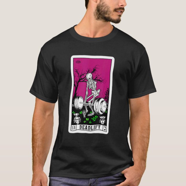 Camiseta Muerte Tarot Card Gym Deadlifts de entrenamiento O (Anverso)