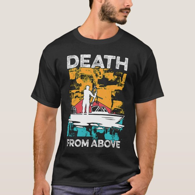 Camiseta Muerto de pescadores de arriba de retro amor cazan (Anverso)