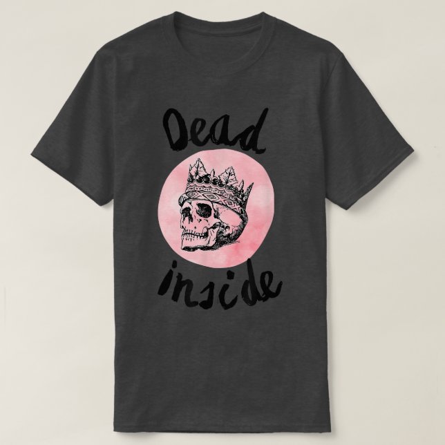 Camiseta Muerto dentro del esqueleto del cráneo rosa en la  (Diseño del anverso)