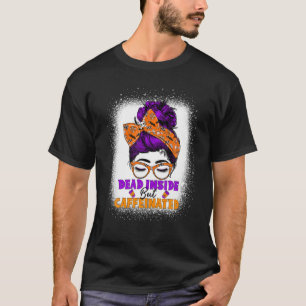 Camiseta Muerto Dentro Pero Cafeinada Messy Bun Mom Skull H