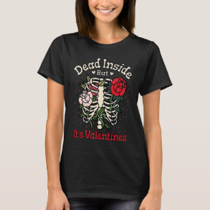 Camiseta Muerto dentro pero es Valentine Skeleton Heart Val