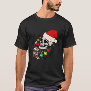 Camiseta Muerto dentro pero Jolly AF Funny Skeleton Santa H