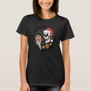 Camiseta Muerto Dentro Pero Jolly AF Skeleton Santa Hat Chr