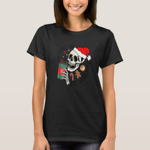Camiseta Muerto Dentro Pero Jolly AF Skeleton Santa Hat Chr
