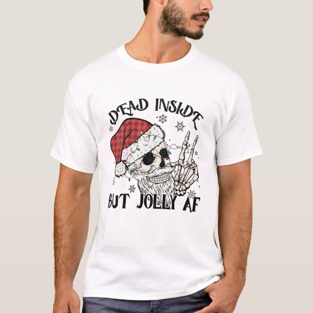 Camiseta Muerto Dentro Pero Jolly Aff, Feliz Navidad. (Anverso)