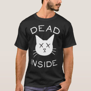 Camiseta Muerto por dentro  Gato  Sintiéndose derrotado 1