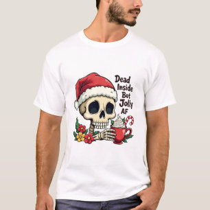 Camiseta Muerto por dentro pero alegre café con cacao calie