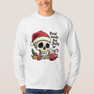 Camiseta Muerto por dentro pero alegre café con cacao calie