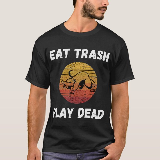 Camiseta Muerto por juego de la basura en el estómago (poss (Anverso)