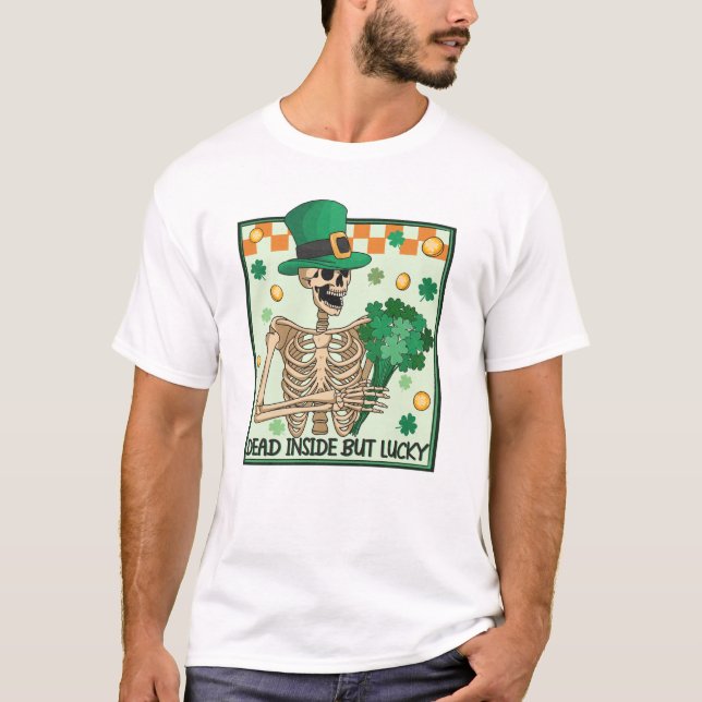 Camiseta Muertos adentro pero afortunados St Patricks (Anverso)