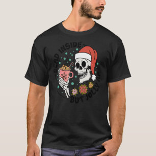 Camiseta Muertos Dentro Pero Jolly AF, Funny Groovy Navidad