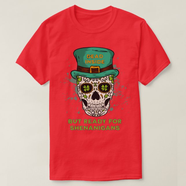 Camiseta Muertos dentro pero listos para travesuras (Diseño del anverso)