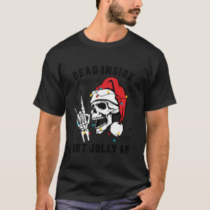 Camiseta Muertos Dentro Pero Navidades De Santa  Del Skelet