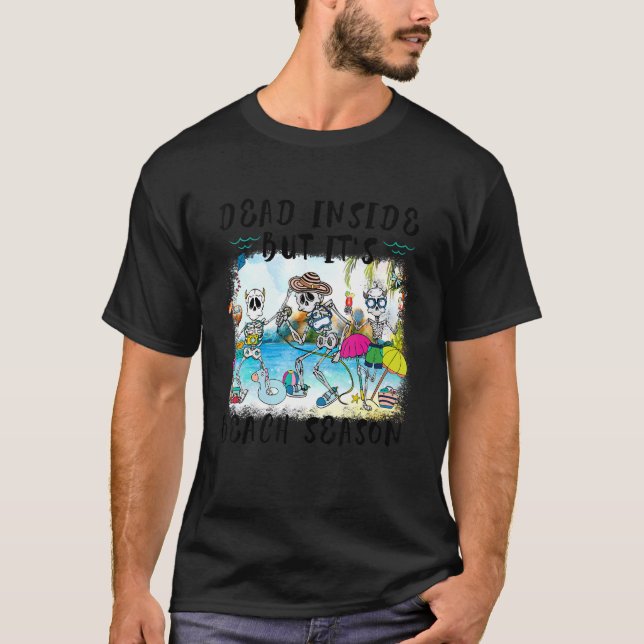 Camiseta Muertos Dentro Pero Temporada De Playa Hola Esquel (Anverso)