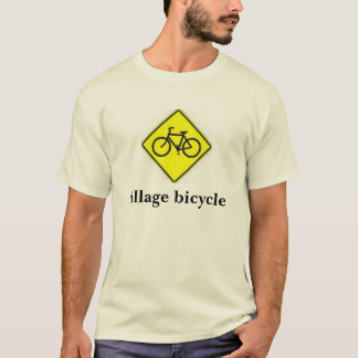 Camiseta muestra de la bicicleta, bicicleta del pueblo