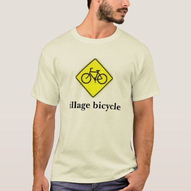 Camiseta muestra de la bicicleta, bicicleta del pueblo (Anverso)