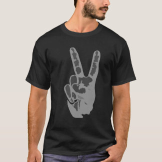 Camiseta muestra de la mano de la paz