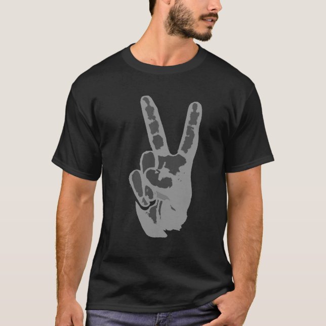 Camiseta muestra de la mano de la paz (Anverso)