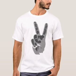 Camiseta muestra de la mano de la paz