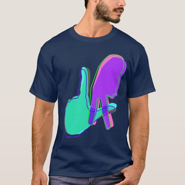 Camiseta Muestra de la mano del LA (Anverso)