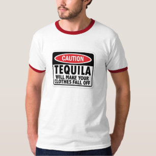 Camiseta Muestra de la precaución del Tequila del vintage
