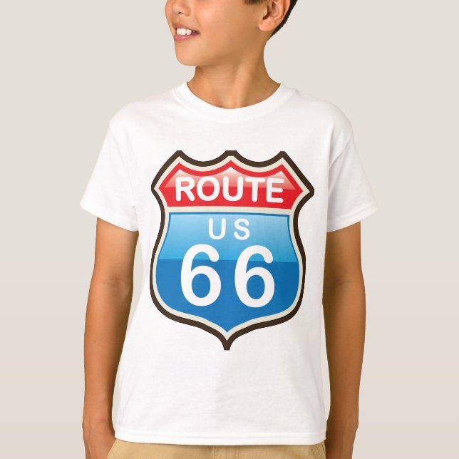 Camiseta Muestra del vector de la ruta 66 (Anverso)