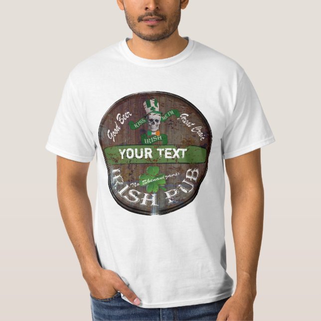 Camiseta Muestra irlandesa personalizada del pub (Anverso)