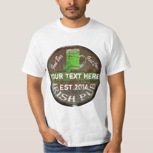 Camiseta Muestra irlandesa personalizada del pub