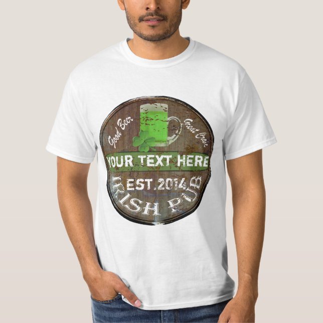 Camiseta Muestra irlandesa personalizada del pub (Anverso)