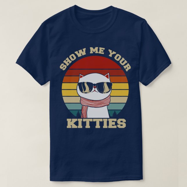 Camiseta Muéstrame tu gato gracioso (Diseño del anverso)