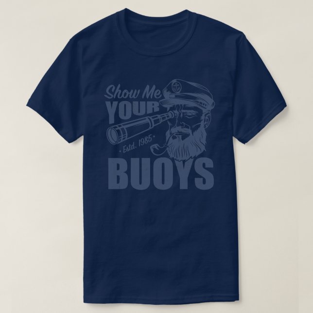 Camiseta Muéstrame tu Humor para Adultos Gracioso Pontoon B (Diseño del anverso)