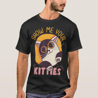 Camiseta Muéstrame tus gatitos Diseño de gato lindo chico